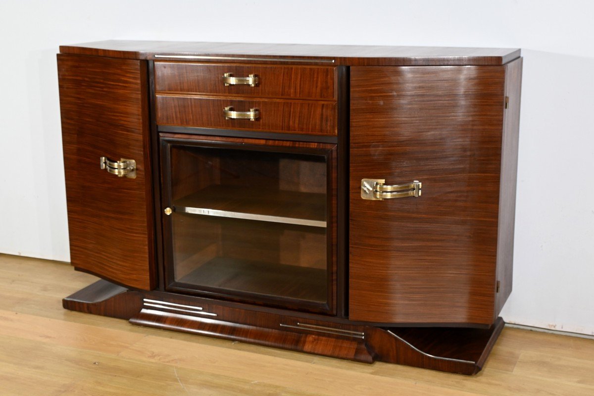 Art Deco Mahogany Glass Sideboard – 1920-photo-3