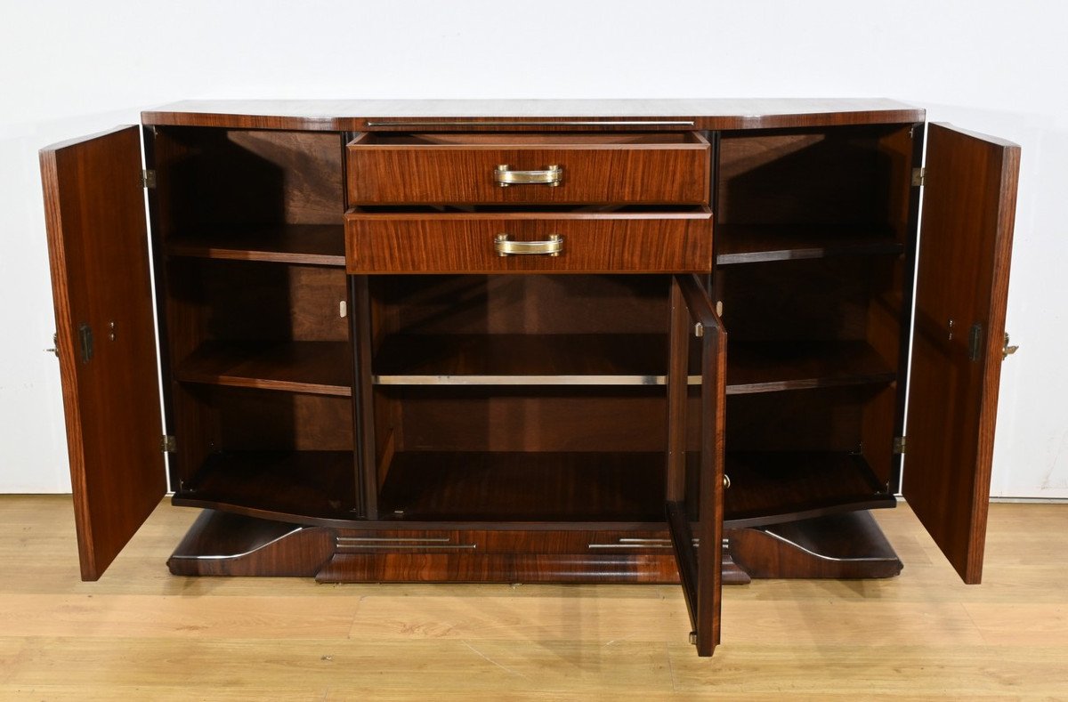 Art Deco Mahogany Glass Sideboard – 1920-photo-4