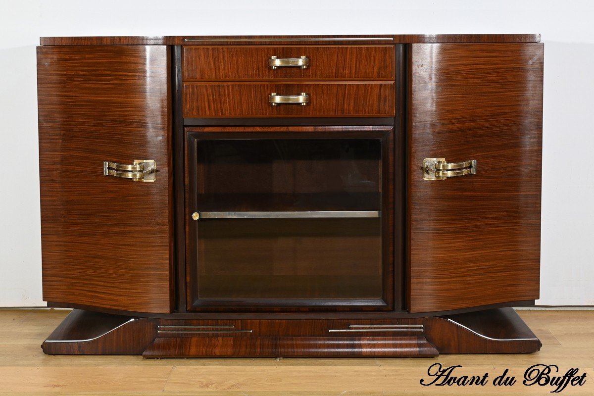 Art Deco Mahogany Glass Sideboard – 1920-photo-2