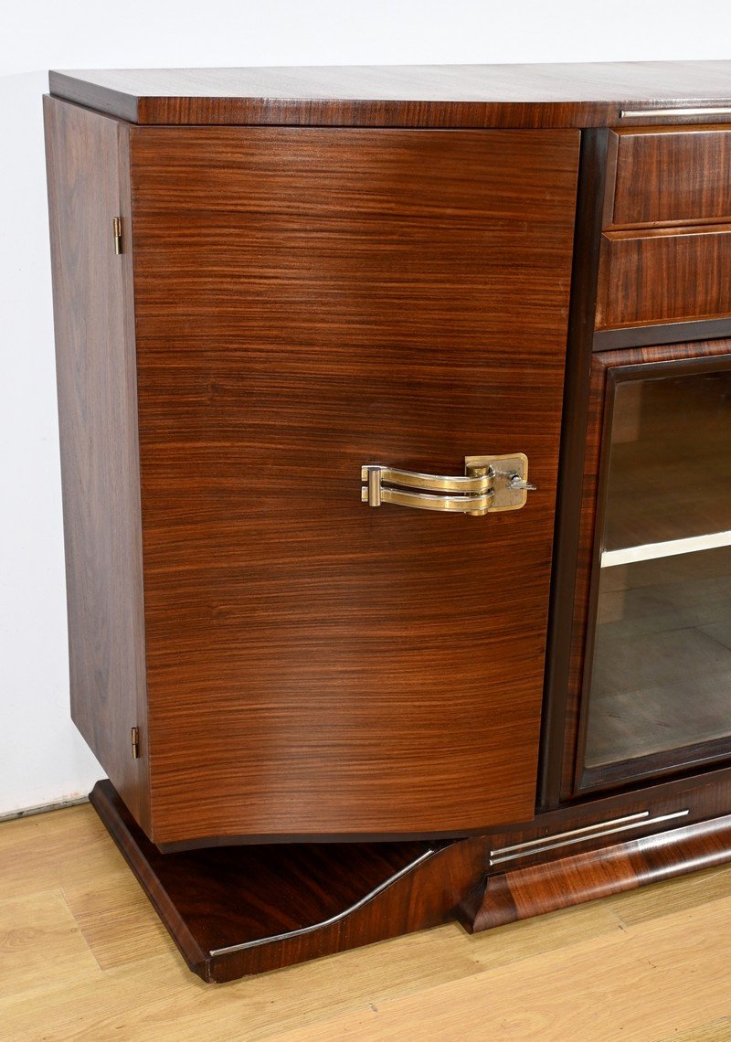 Art Deco Mahogany Glass Sideboard – 1920-photo-3