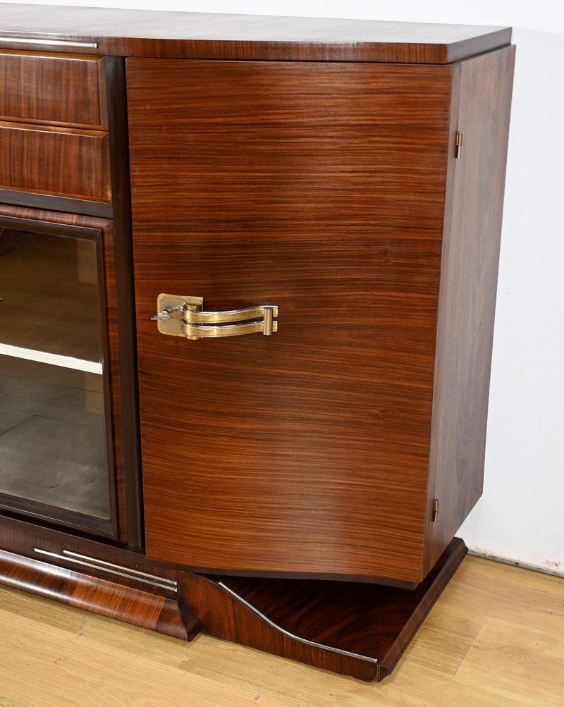 Art Deco Mahogany Glass Sideboard – 1920-photo-5