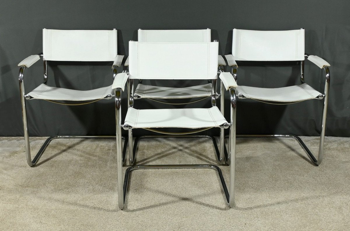 Fauteuils S33 En Cuir, Attribués à M.stam Pour Fasem, Italie – 1970-photo-2