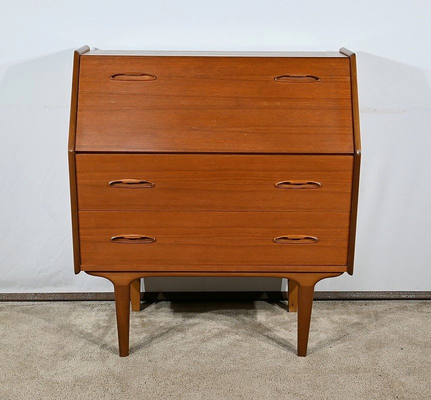 Teak Secretary, Stamped Lb Kofod-larsen, Denmark – 1960-photo-2