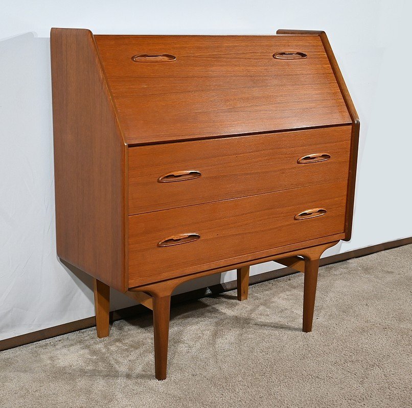 Teak Secretary, Stamped Lb Kofod-larsen, Denmark – 1960-photo-3