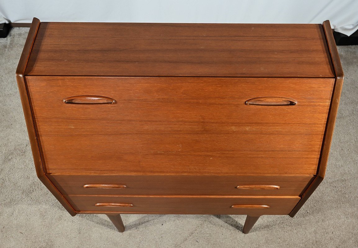 Teak Secretary, Stamped Lb Kofod-larsen, Denmark – 1960-photo-3