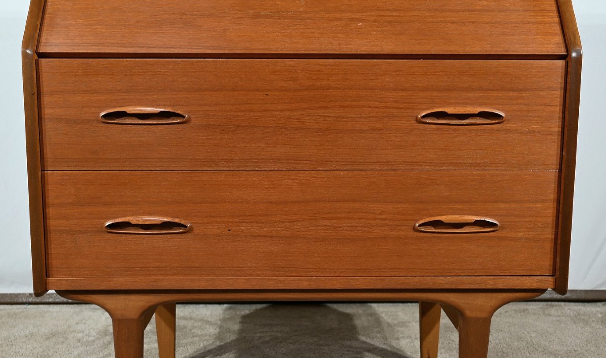 Teak Secretary, Stamped Lb Kofod-larsen, Denmark – 1960-photo-4