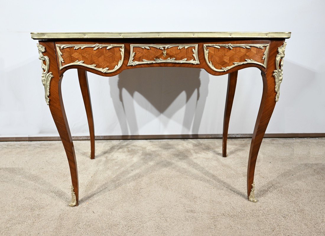 Table Bureau En Palissandre Et Marqueteries, Style Louis XV – Début XXe-photo-2