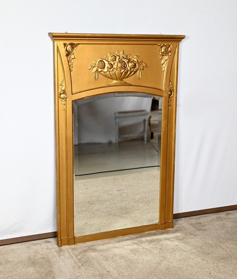 Miroir En Bois Et Staff Doré, Style Louis XVI – 1930-photo-3