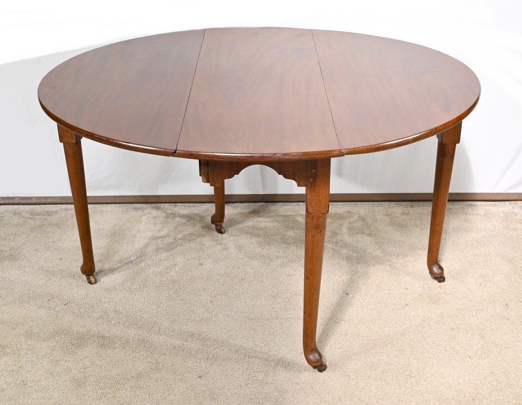 Oval Table For 6 Place Settings In Mahogany, England – Part 1 Of The 19th Century-photo-2