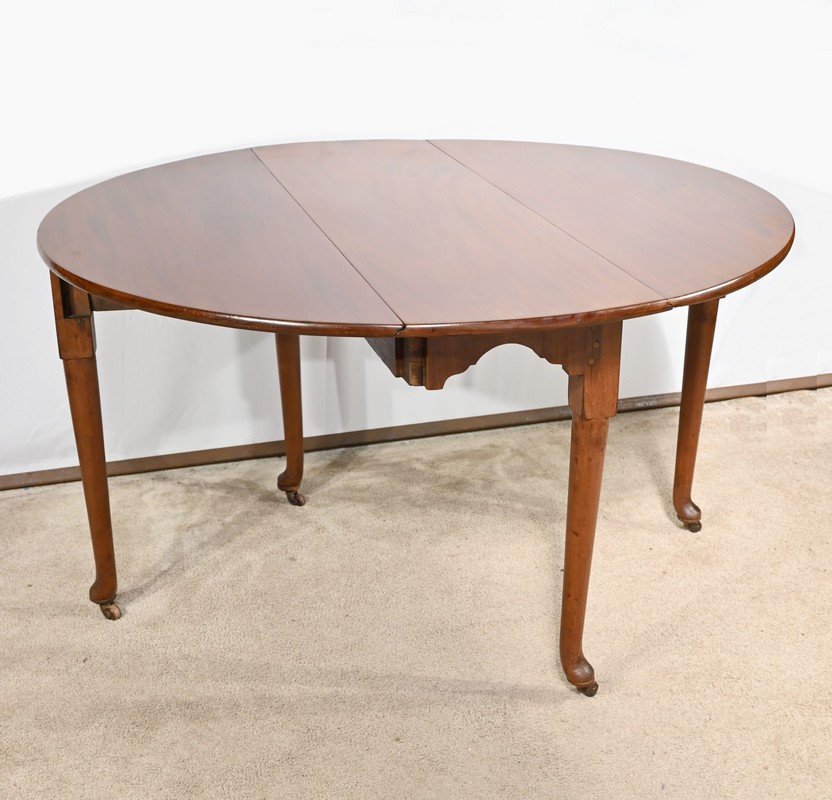 Oval Table For 6 Place Settings In Mahogany, England – Part 1 Of The 19th Century-photo-3