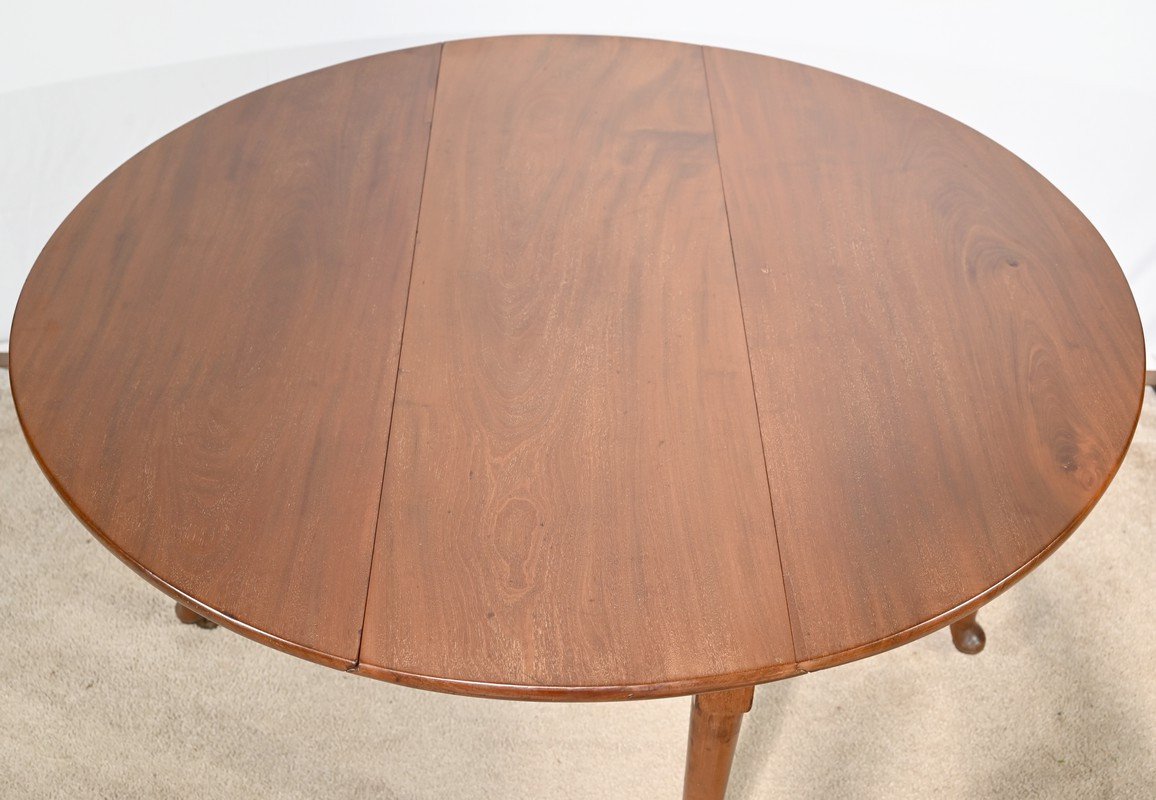 Oval Table For 6 Place Settings In Mahogany, England – Part 1 Of The 19th Century-photo-1