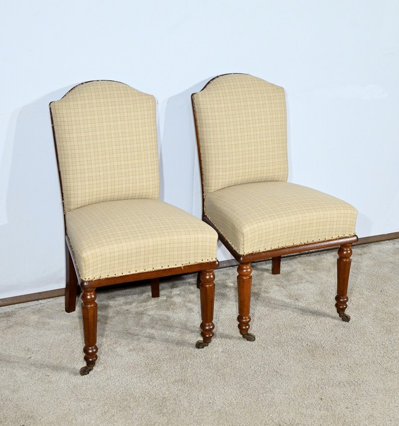 Pair Of Cuban Mahogany Chairs, Restoration Period – Early 19th Century-photo-2