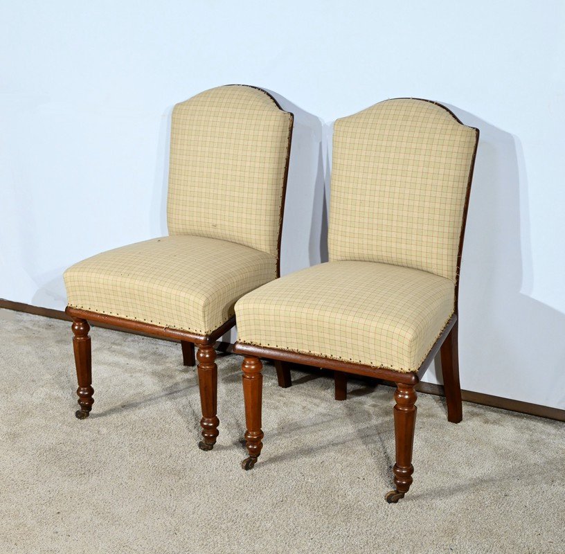 Pair Of Cuban Mahogany Chairs, Restoration Period – Early 19th Century-photo-3