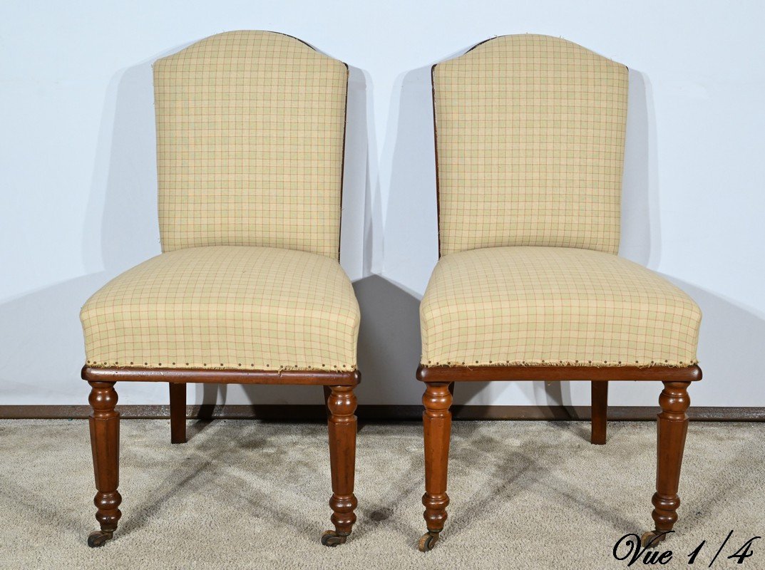 Pair Of Cuban Mahogany Chairs, Restoration Period – Early 19th Century-photo-2