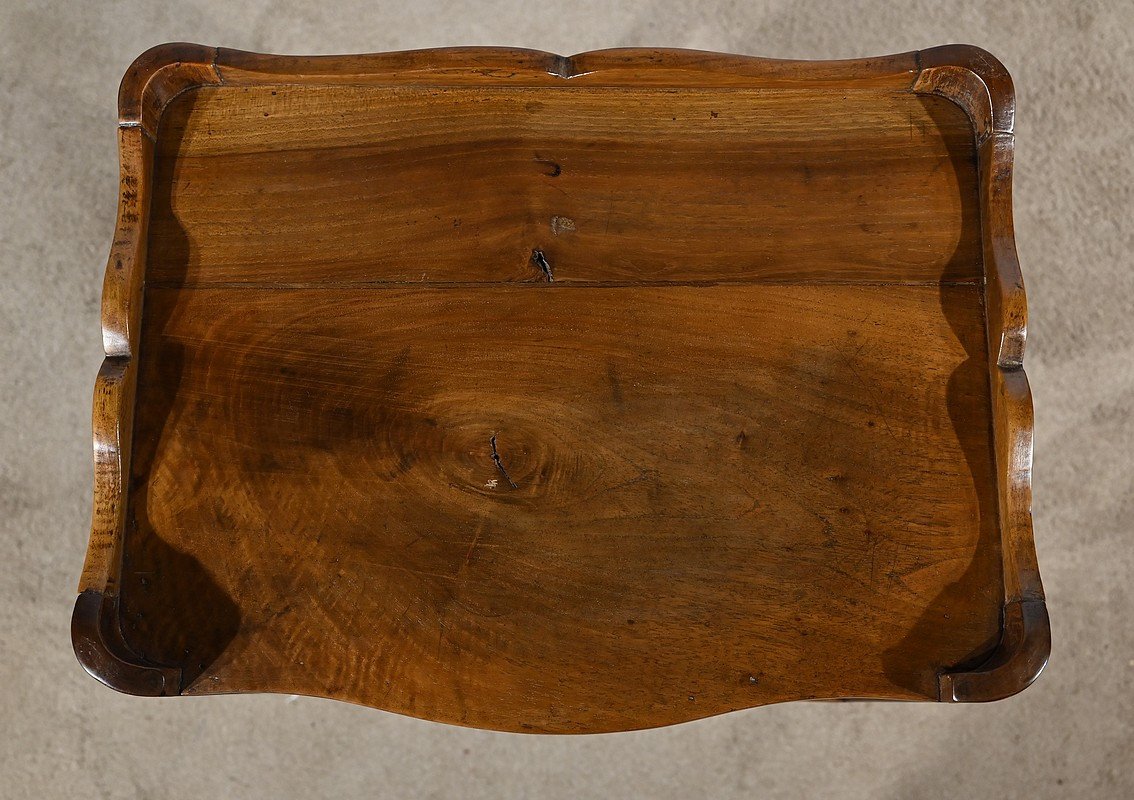 Small Snack Table In Solid Walnut, Louis XV Period – 18th Century-photo-4