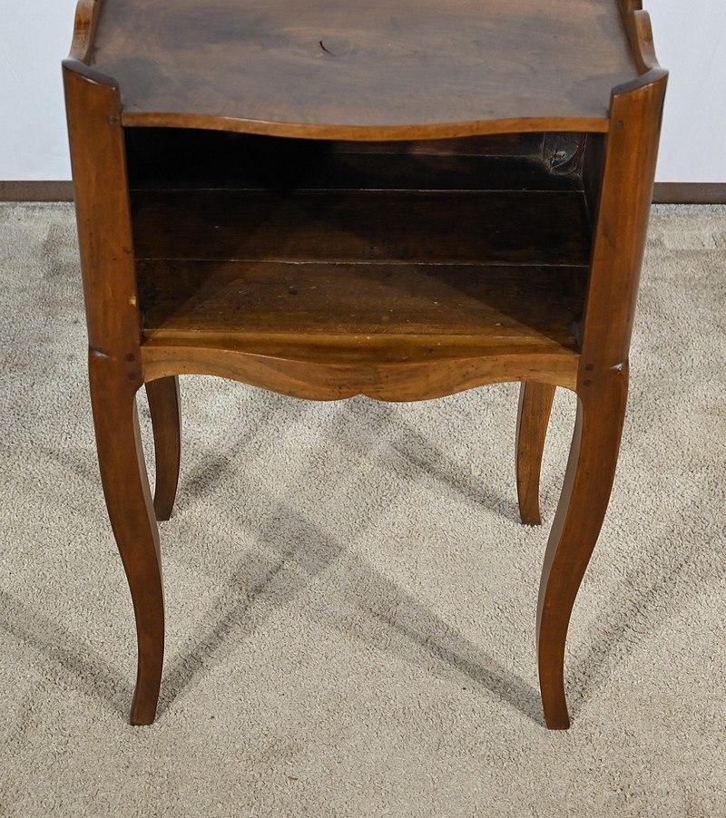 Small Snack Table In Solid Walnut, Louis XV Period – 18th Century-photo-2