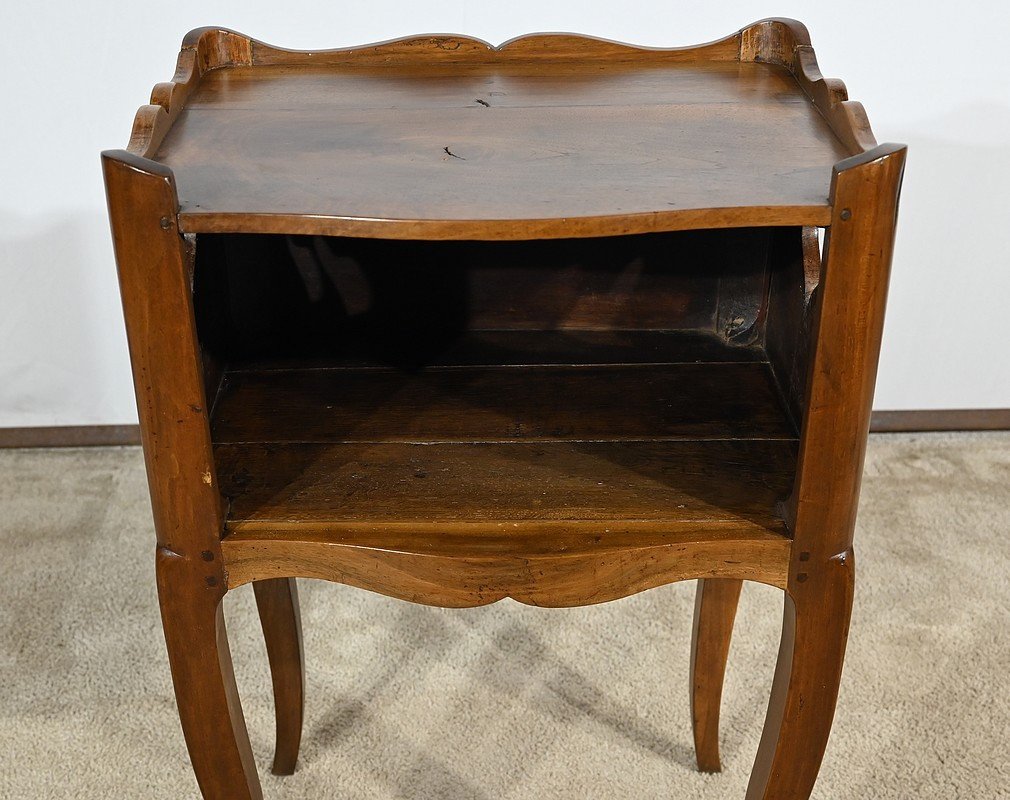 Small Snack Table In Solid Walnut, Louis XV Period – 18th Century-photo-3