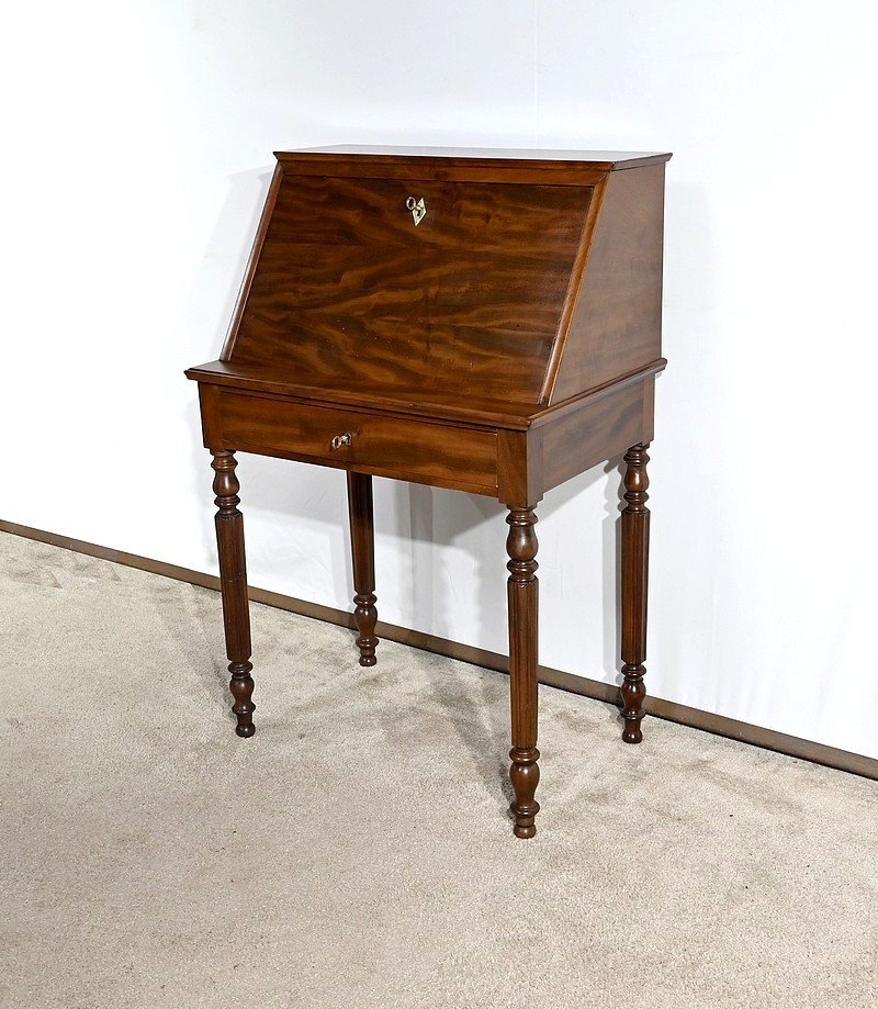 Small Mahogany Lady's Desk, Louis-philippe Period – Part 1 Of The 19th Century-photo-2