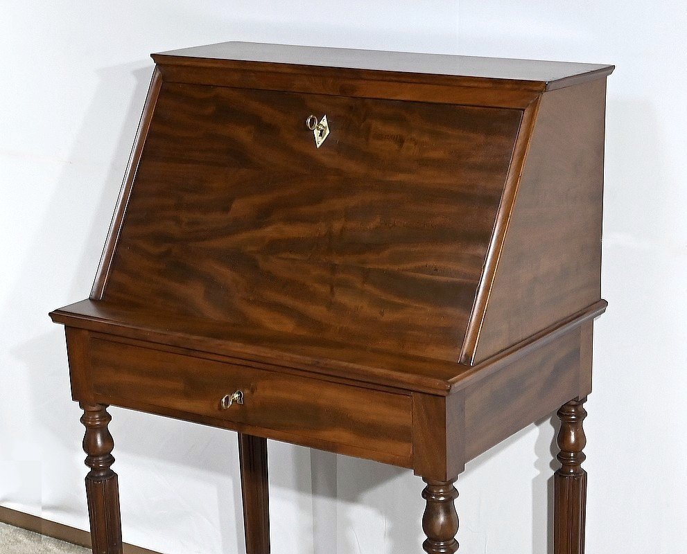 Small Mahogany Lady's Desk, Louis-philippe Period – Part 1 Of The 19th Century-photo-4