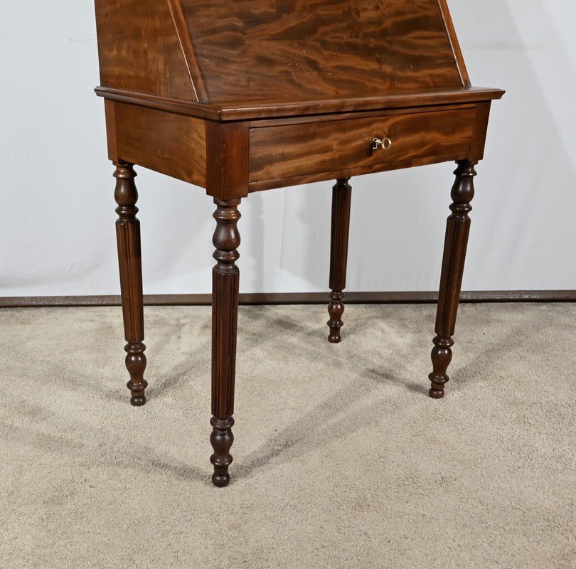 Small Mahogany Lady's Desk, Louis-philippe Period – Part 1 Of The 19th Century-photo-2