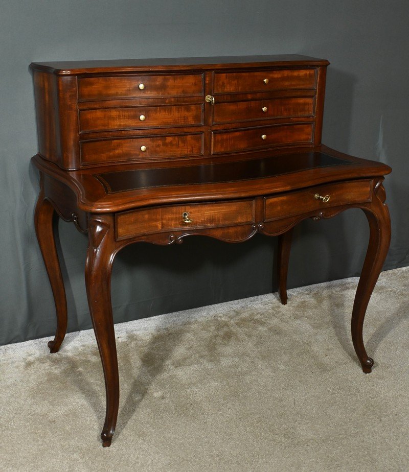 Mahogany Lady's Desk, Napoleon III Period – Mid 19th Century-photo-2