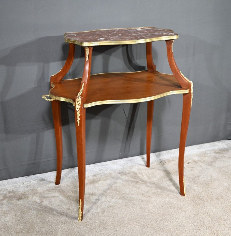 Mahogany Tea Table, Napoleon III Style – Late 19th Century-photo-2