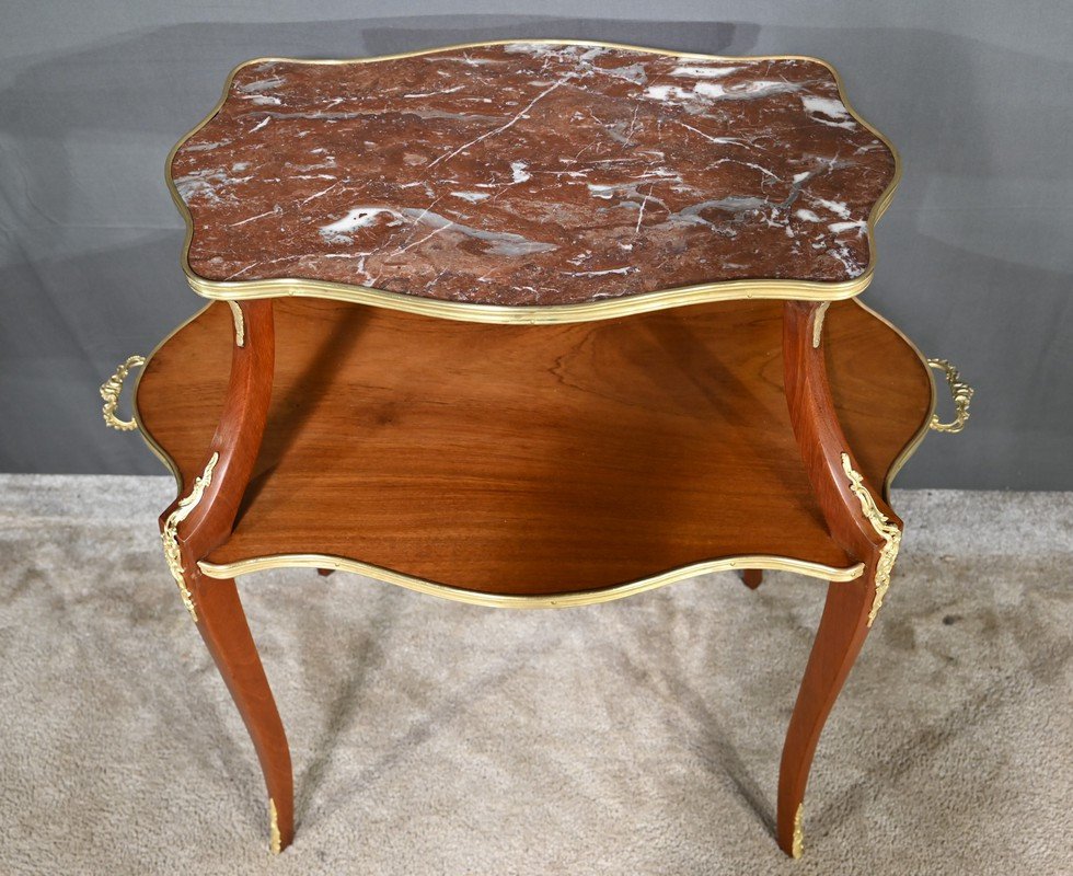 Mahogany Tea Table, Napoleon III Style – Late 19th Century-photo-4