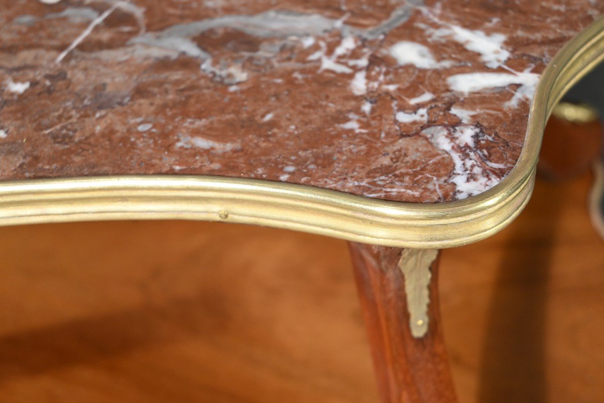 Mahogany Tea Table, Napoleon III Style – Late 19th Century-photo-3