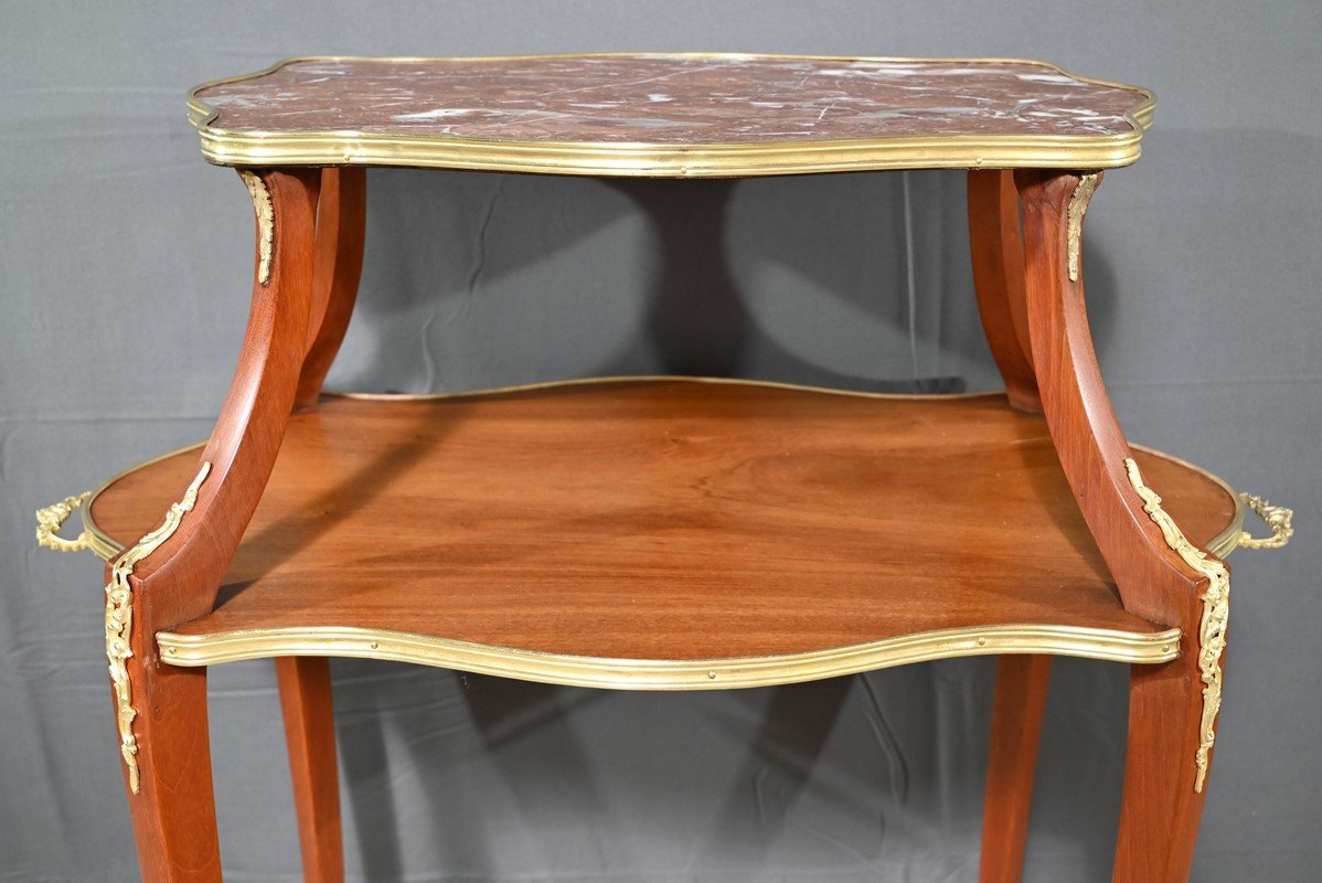 Mahogany Tea Table, Napoleon III Style – Late 19th Century-photo-5