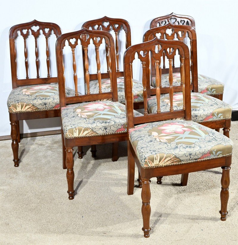 Set Of 6 Cuban Mahogany Chairs, Restoration Period – Early 19th Century-photo-2