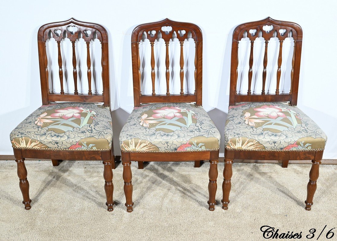 Set Of 6 Cuban Mahogany Chairs, Restoration Period – Early 19th Century-photo-4