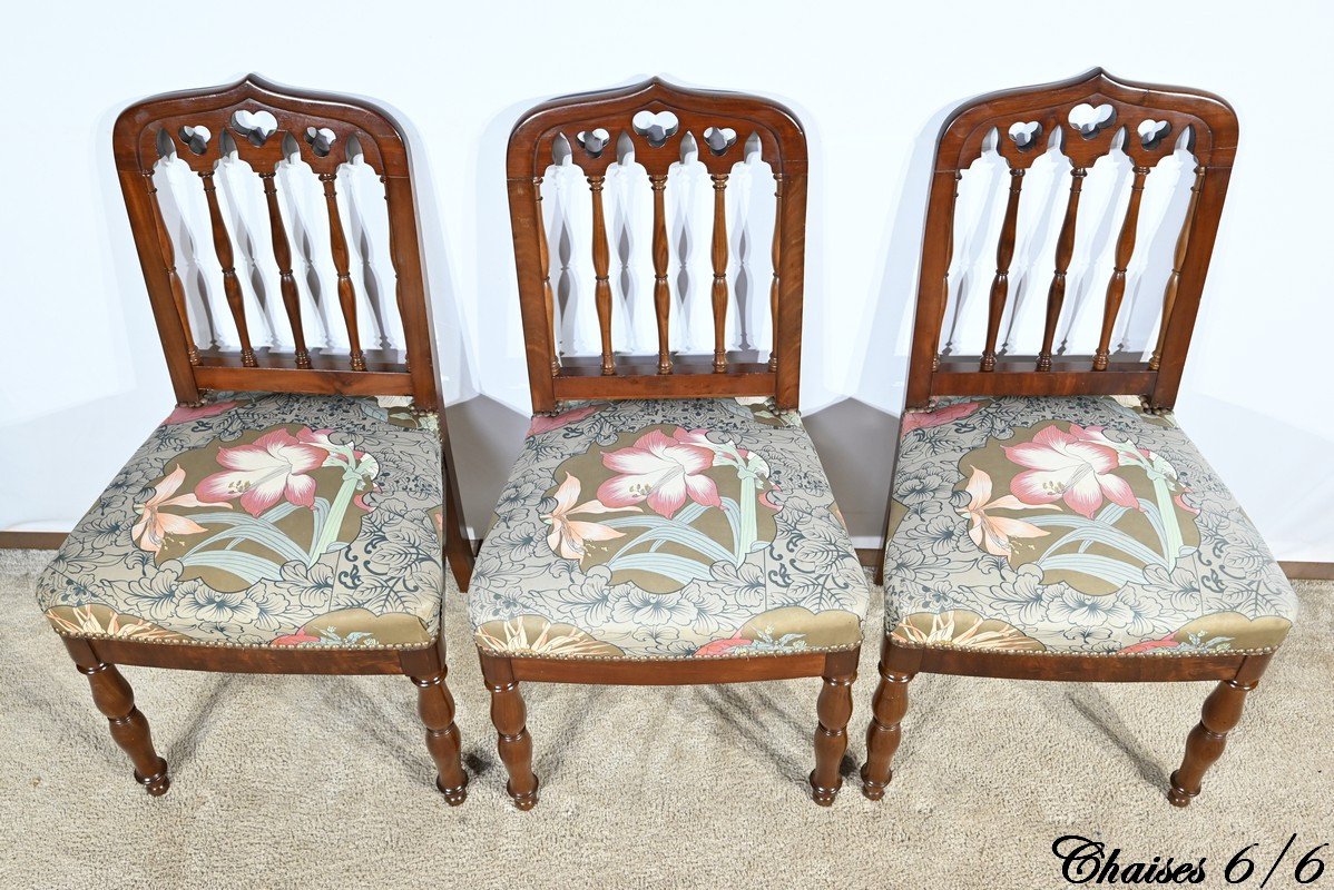 Set Of 6 Cuban Mahogany Chairs, Restoration Period – Early 19th Century-photo-1