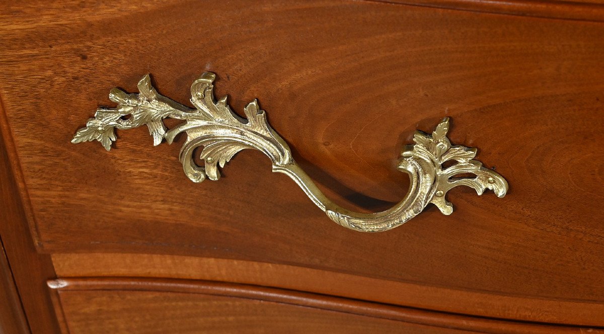 Solid Mahogany Chest Of Drawers, Louis XV Style – Late 19th Century-photo-6