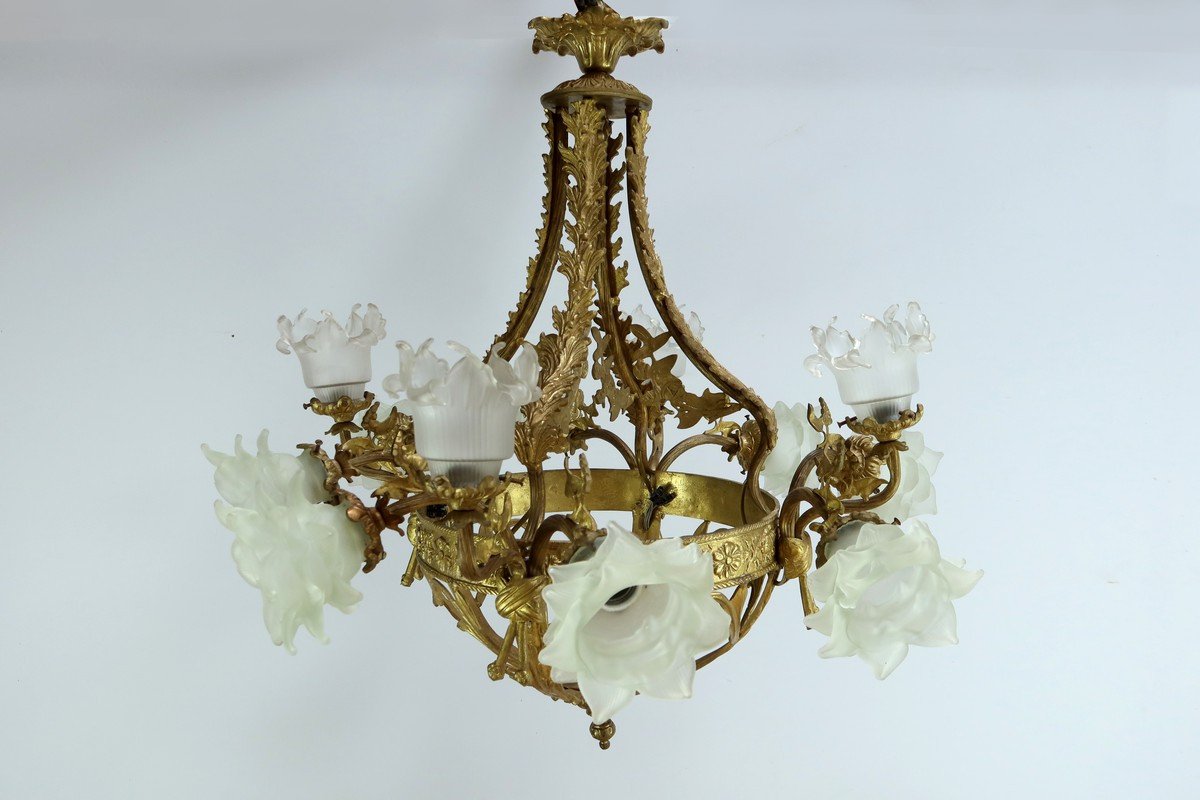 12-light Chandelier In Gilt Bronze, Napoleon III Style – Late 19th Century