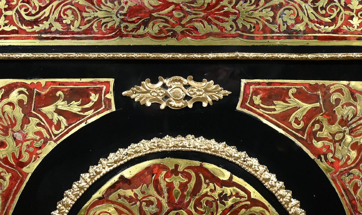 “boulle” Marquetry Entry Cabinet, Napoleon III Period – Mid-19th Century-photo-4