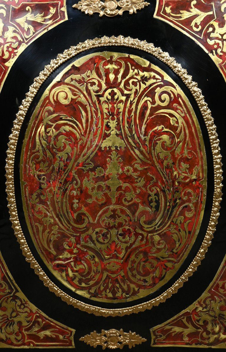 “boulle” Marquetry Entry Cabinet, Napoleon III Period – Mid-19th Century-photo-8