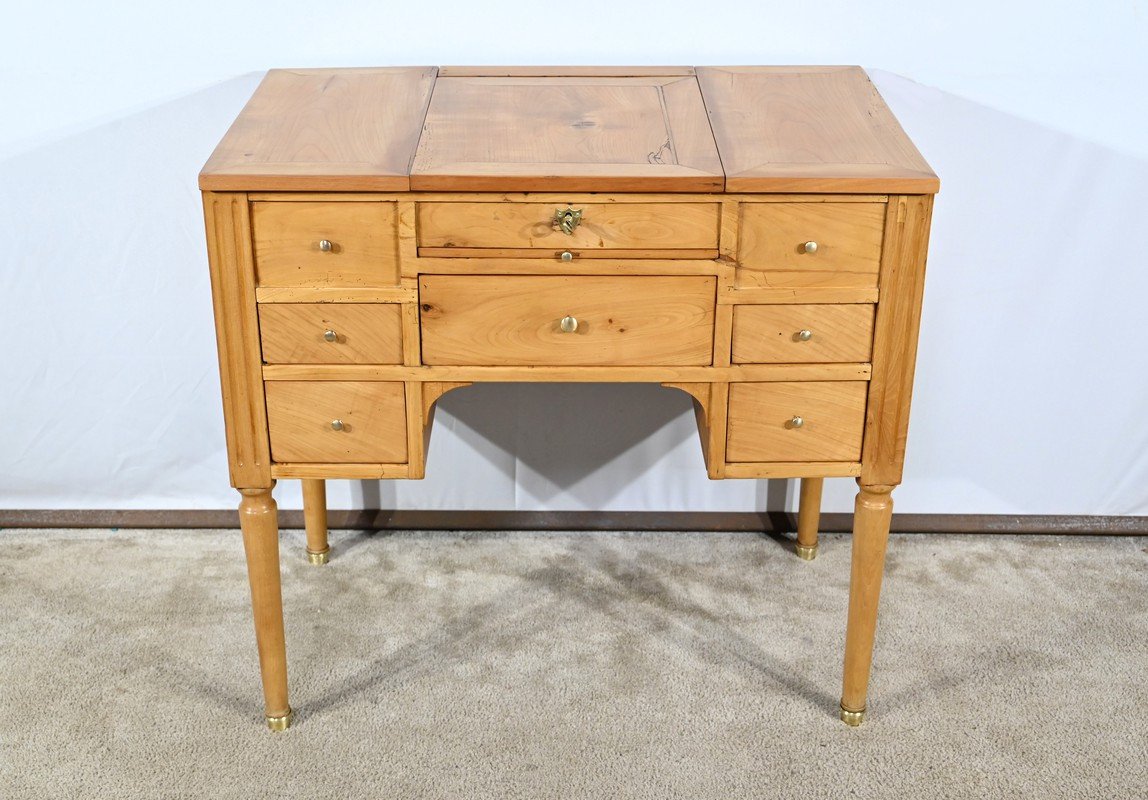 Small Dressing Table In Solid Cherry Wood, Louis XVI Period – Late 18th Century-photo-2