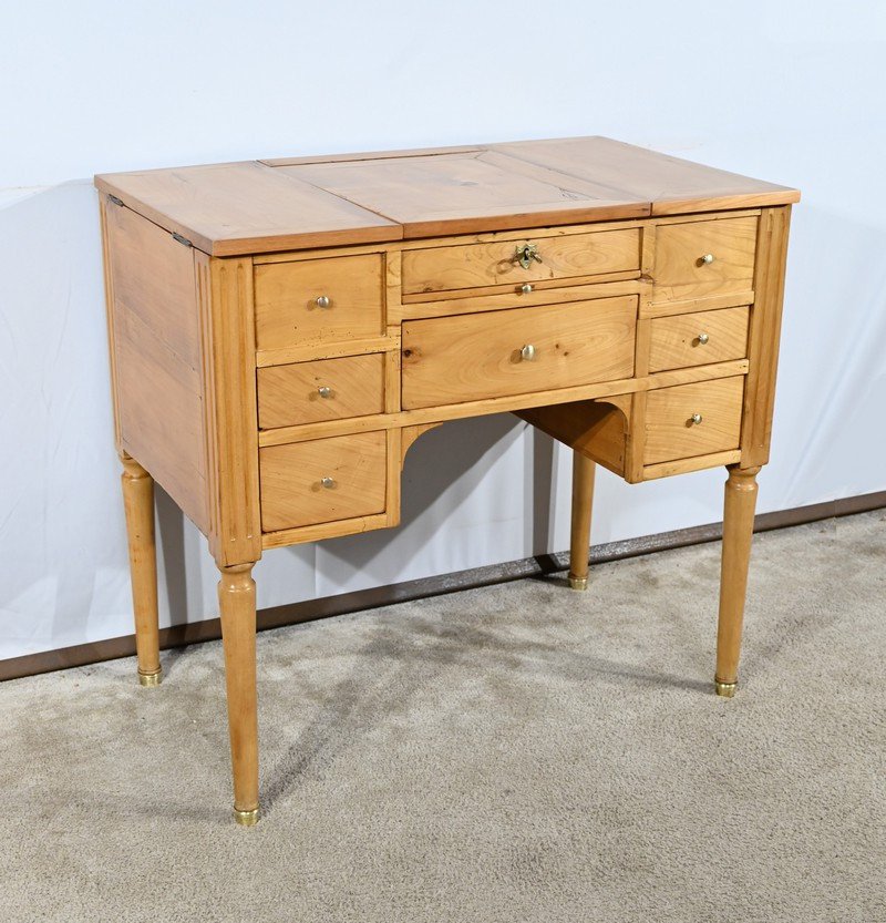 Small Dressing Table In Solid Cherry Wood, Louis XVI Period – Late 18th Century-photo-3