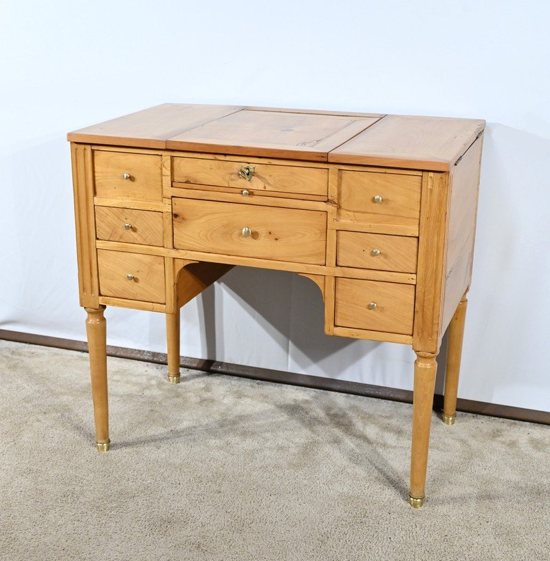 Small Dressing Table In Solid Cherry Wood, Louis XVI Period – Late 18th Century-photo-4