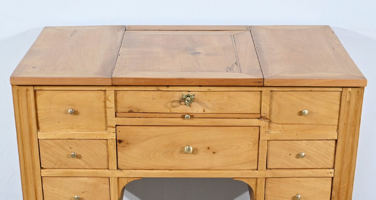 Small Dressing Table In Solid Cherry Wood, Louis XVI Period – Late 18th Century-photo-2