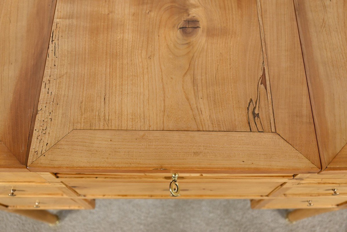 Small Dressing Table In Solid Cherry Wood, Louis XVI Period – Late 18th Century-photo-5