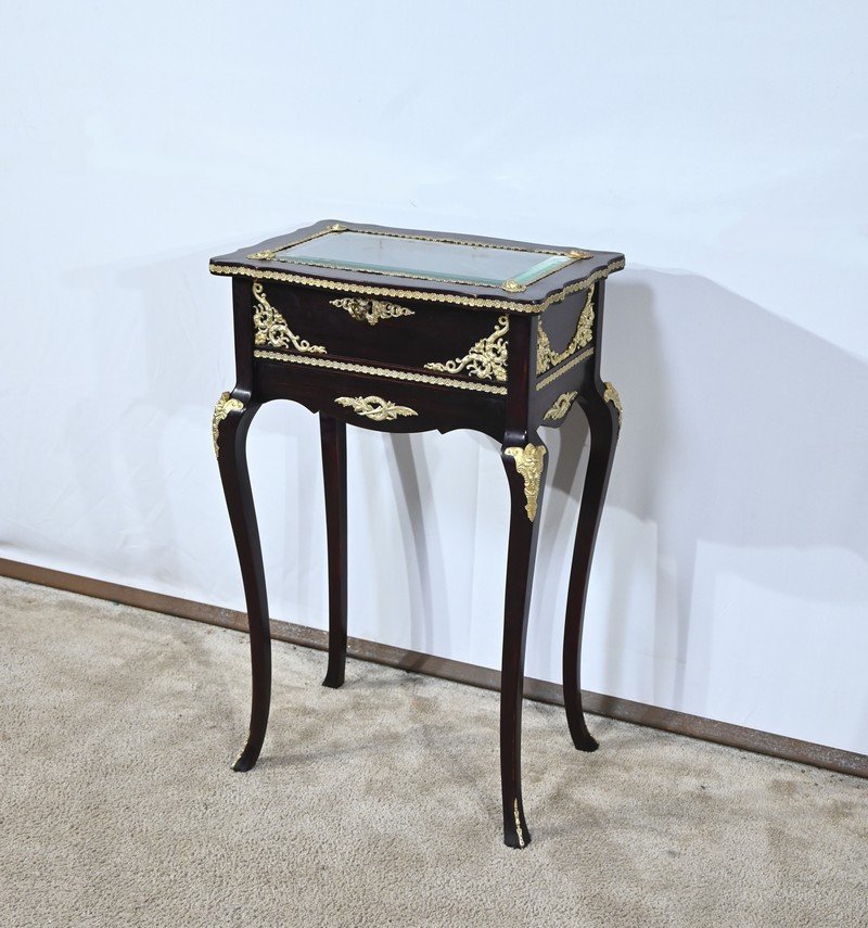 Mid Century Display Table In Stained Mahogany, Louis XV Style, Napoleon III Period – Mid 19th Century-photo-2