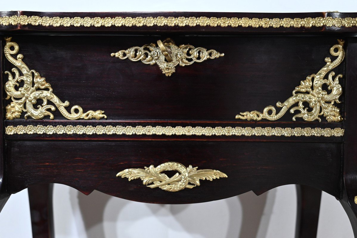 Mid Century Display Table In Stained Mahogany, Louis XV Style, Napoleon III Period – Mid 19th Century-photo-8