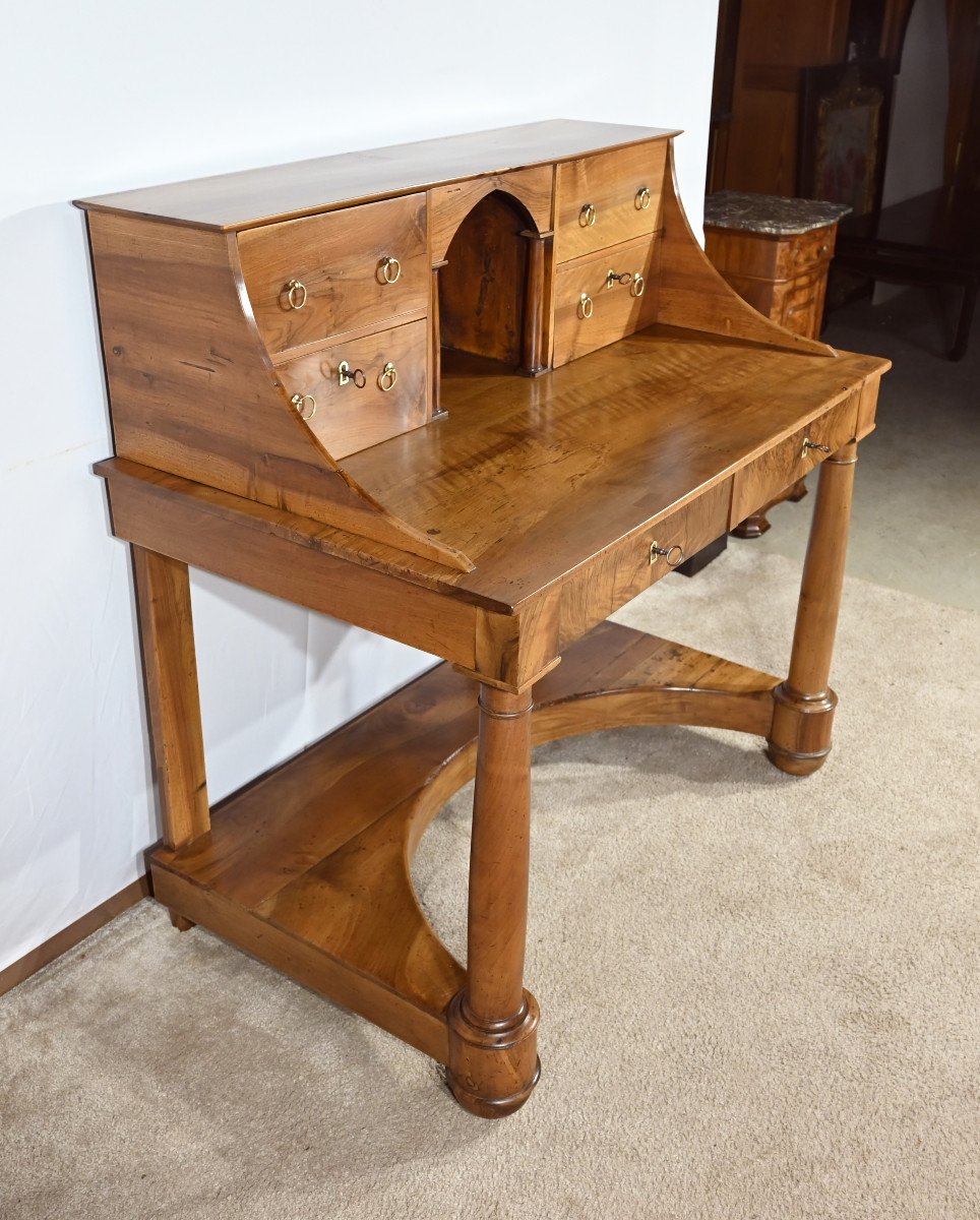 Rare Property Office, In Walnut, Empire Period – Early 19th Century-photo-3