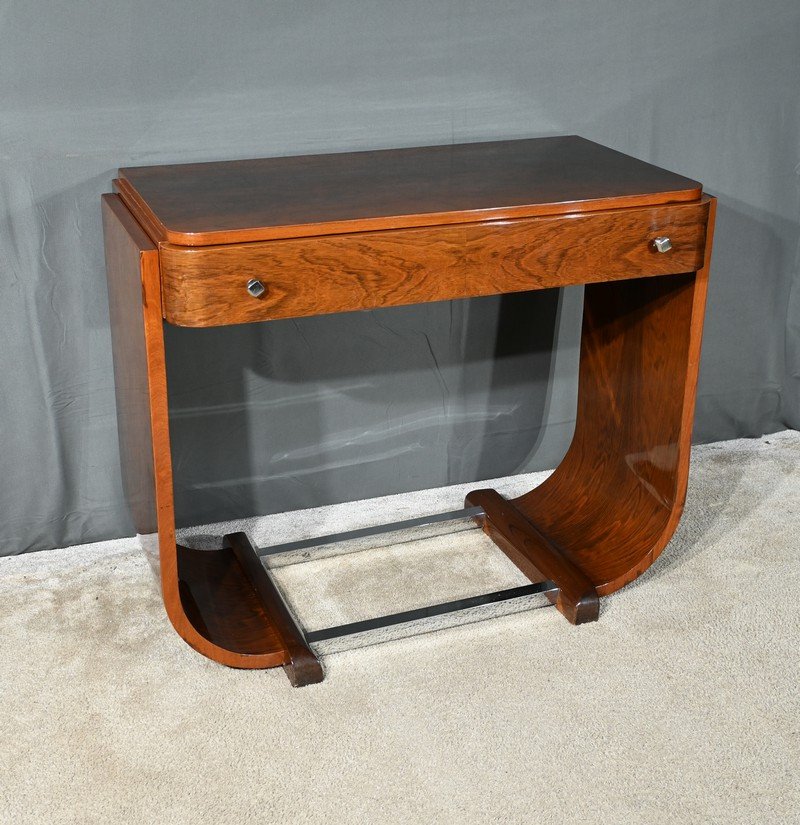 Console Bureau En Noyer, Art Déco – 1930-photo-2