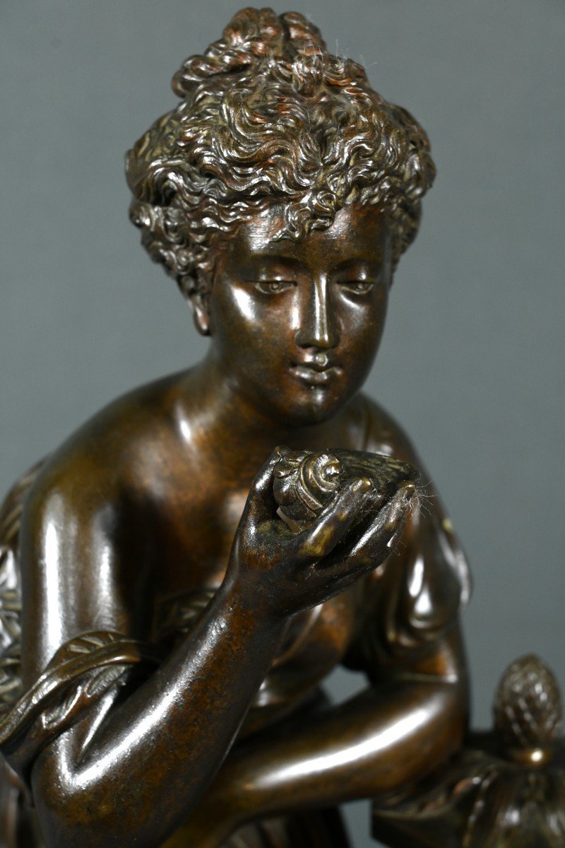 Bronze “lady At The Fountain”, Signed E.bruchon – Mid 19th Century-photo-2