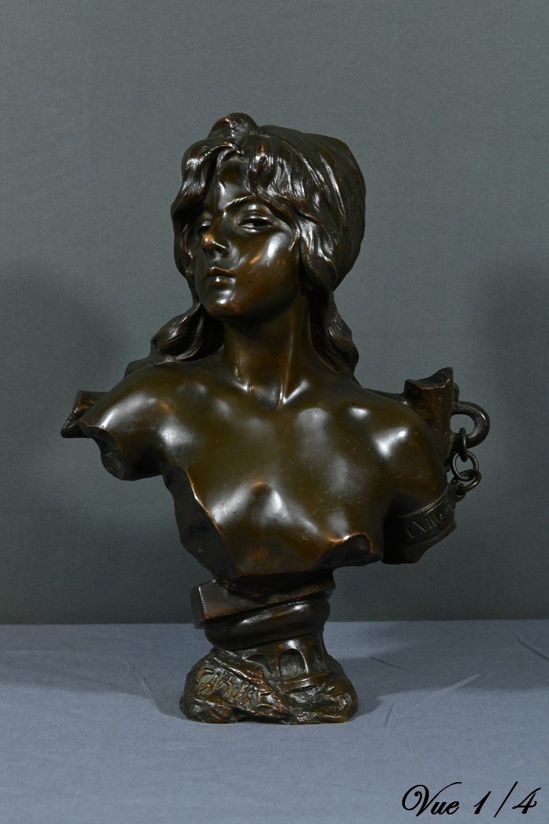 Bronze “capture”, Signed E.villanis – Late 19th Century-photo-3