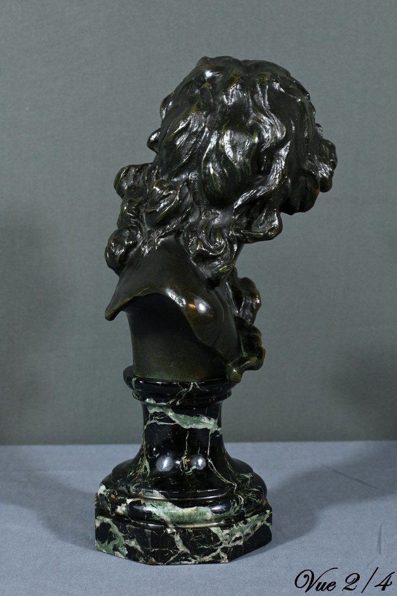 Bronze “laughing Child”, Signed A.injalbert – Late 19th Century-photo-6