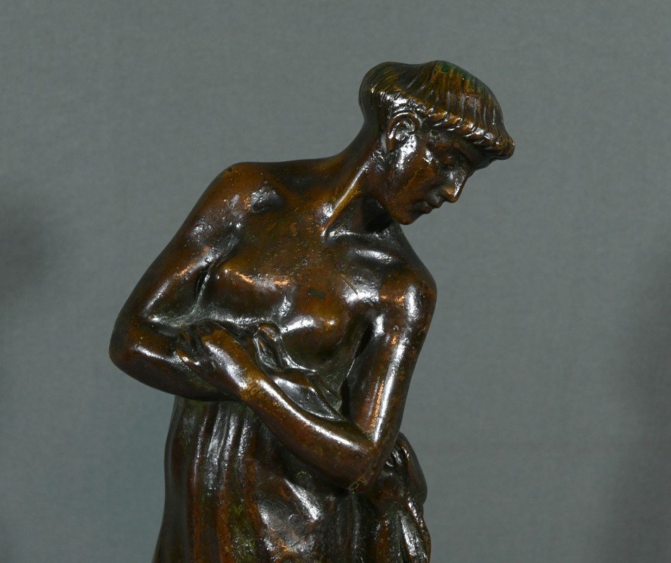 Bronze  "la Femme Au Faon", Atelier Primavera – 1930-photo-2