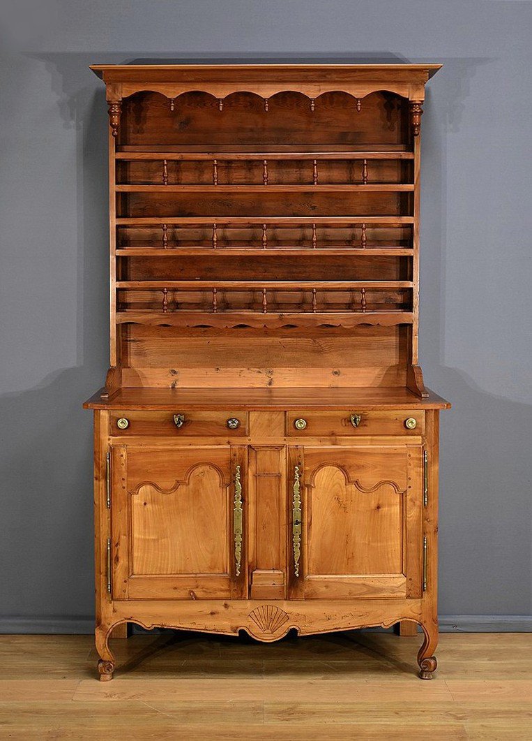 Louis XV Style Blond Cherry Wood Sideboard – Mid 19th Century-photo-2